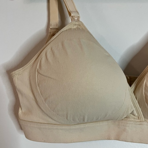 Beige Wireless Nursing Bra – Large | Adjustable, Soft & Supportive - Picture 8 of 11